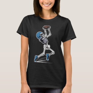 Skeleton Football Halloween Men Boys Women Footbal T-Shirt
