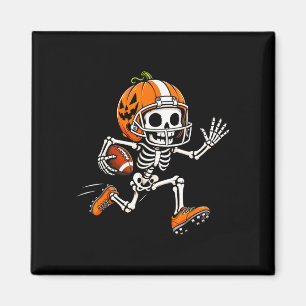Skeleton football pumpkin halloween costume boys magnet