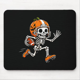 Skeleton football pumpkin halloween costume boys mouse pad