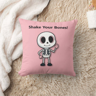 Skeleton Fun   Halloween Birthday Party Cushion