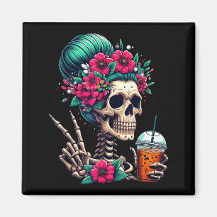 Skeleton Funny Costume Mum Women Halloween Magnet
