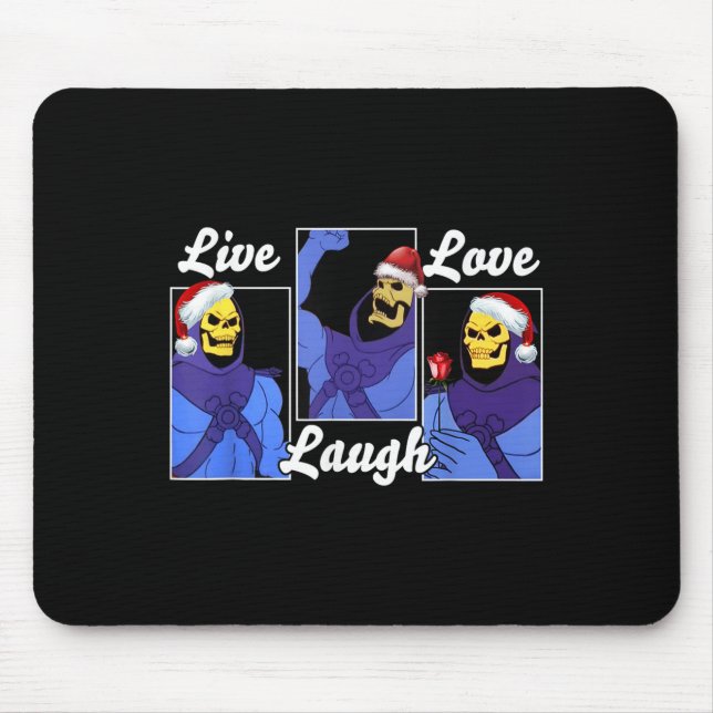 Skeleton Funny Hat Christmas  Mouse Pad (Front)