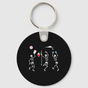 Skeleton Funny Nurse Skeleton Halloween Healthcare Key Ring
