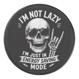 Skeleton Funny Vibes Hockey Puck