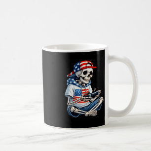 Skeleton Gamer 4th Of July Video Game Gaming Boys Coffee Mug