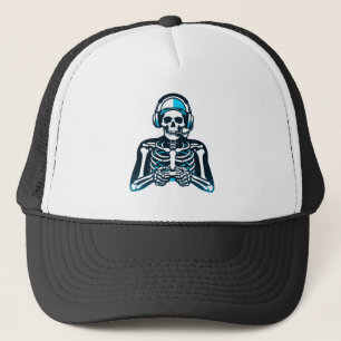 Skeleton Gamer Skull – Gaming Headset Controller D Trucker Hat