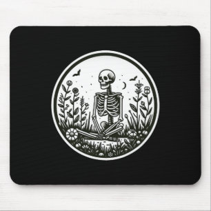 Skeleton Gardener Plants Halloween Gardening 1 Mouse Pad