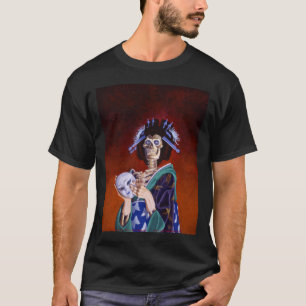 Skeleton Geisha with Mask T-Shirt