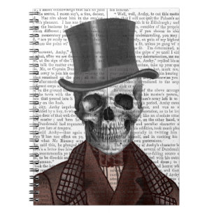 Skeleton Gentleman and Top hat Notebook