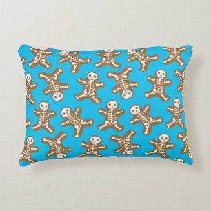 Skeleton Gingerbread Man Pattern Decorative Cushion