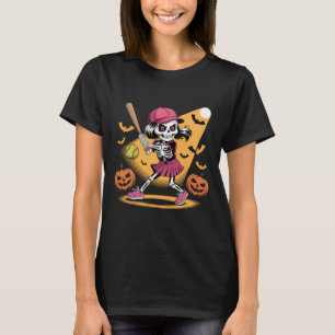 Skeleton Girl Softll Halloween Pumpkins And Ts Cos T-Shirt