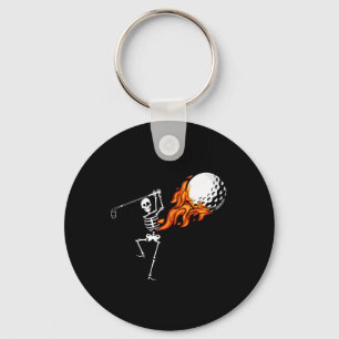 Skeleton Golf Funny Halloween Costume Golfing Spor Key Ring
