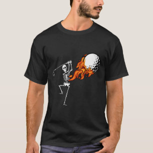 Skeleton Golf Funny Halloween Costume Golfing Spor T-Shirt