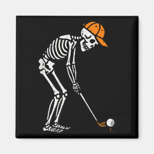 Skeleton Golf Halloween Golfer Costume Dad Mens Bo Magnet