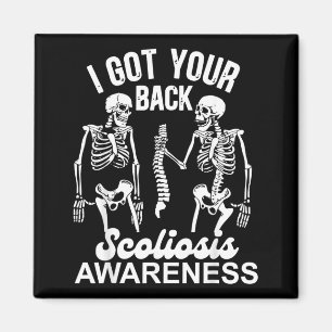 Skeleton Got Back Ortho Life Scoliosis Awareness Magnet