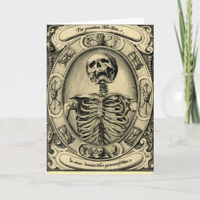 Skeleton, Goth, Mediaeval Card (Front)