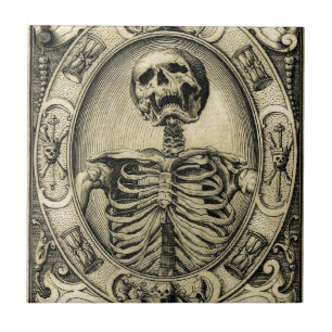 Skeleton, Goth, Mediaeval Ceramic Tile