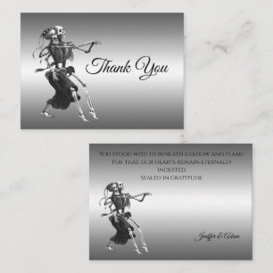 Skeleton Gothic AlternativeHalloween wedding Card