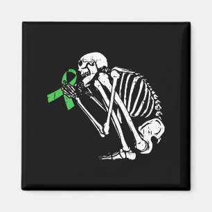 Skeleton Green Ribbon Mental Health Awareness Magnet