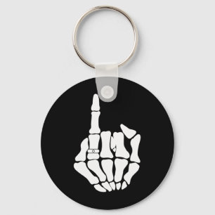Skeleton Groom Wedding Just Married Spooky Gothic  Key Ring