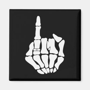 Skeleton Groom Wedding Just Married Spooky Gothic  Magnet