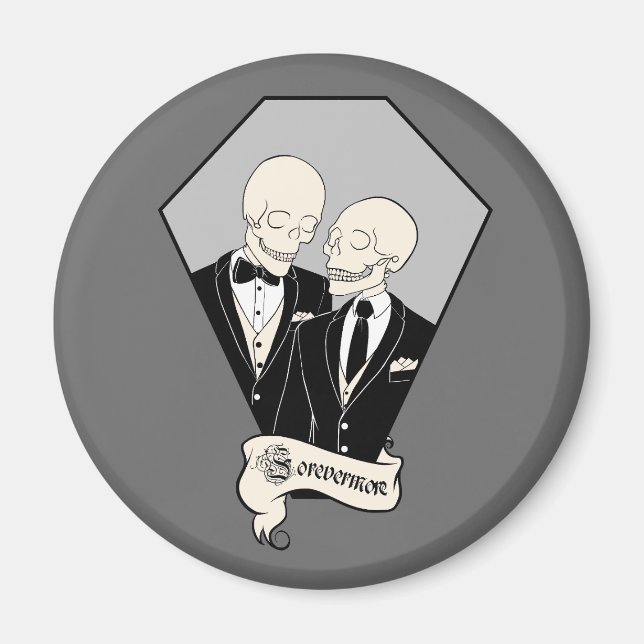 Skeleton Grooms Magnet (Front)