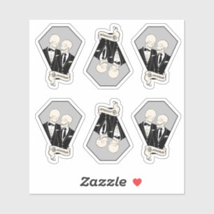 Skeleton Grooms Sticker Set