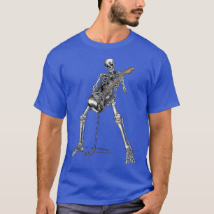Skeleton Guitar Guy Spooky Funny Halloween Skeleto T-Shirt