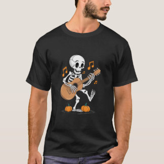 Skeleton Guitar Jam – Halloween Music Fun T-Shirt