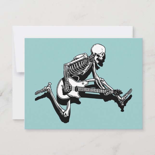 Skeleton Guitarist Jump (Front)