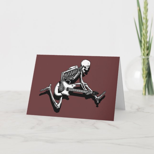 Skeleton Guitarist Jump Card (Front)