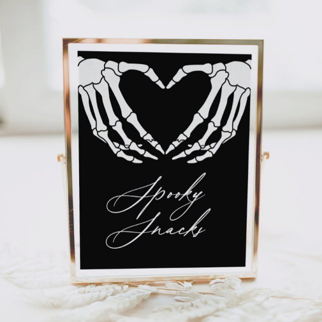 Skeleton Halloween Baby Shower Spooky Snacks Sign (Creator Uploaded)