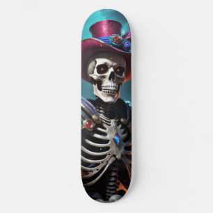 Skeleton, Halloween, Cap, Fantasy, Warrior, Skull  Skateboard