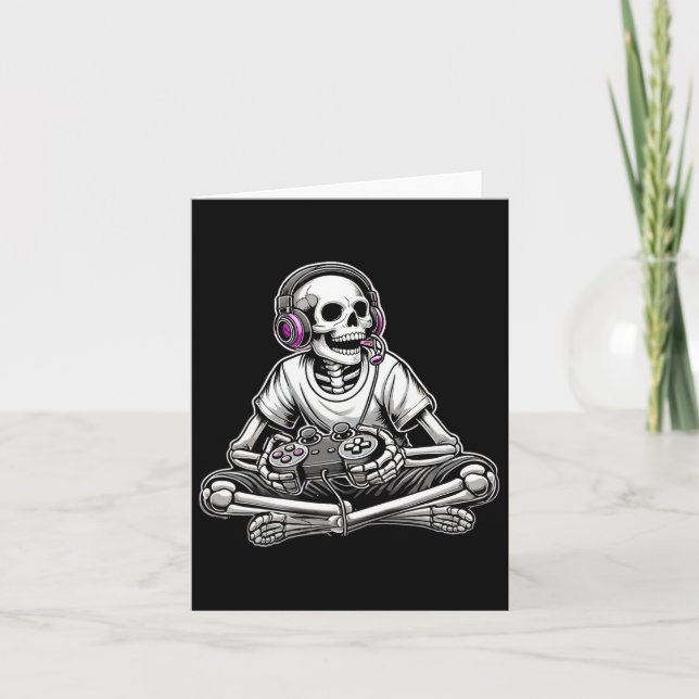 Skeleton Halloween  Card (Front)