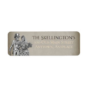 Skeleton Halloween Costume Party Return Address Label