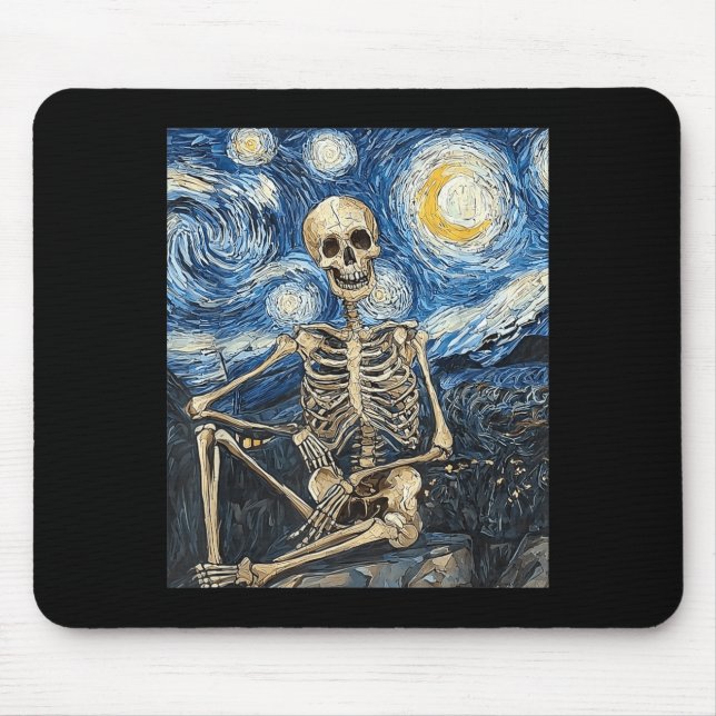 Skeleton Halloween Costume Style Mouse Pad (Front)