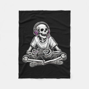Skeleton Halloween  Fleece Blanket