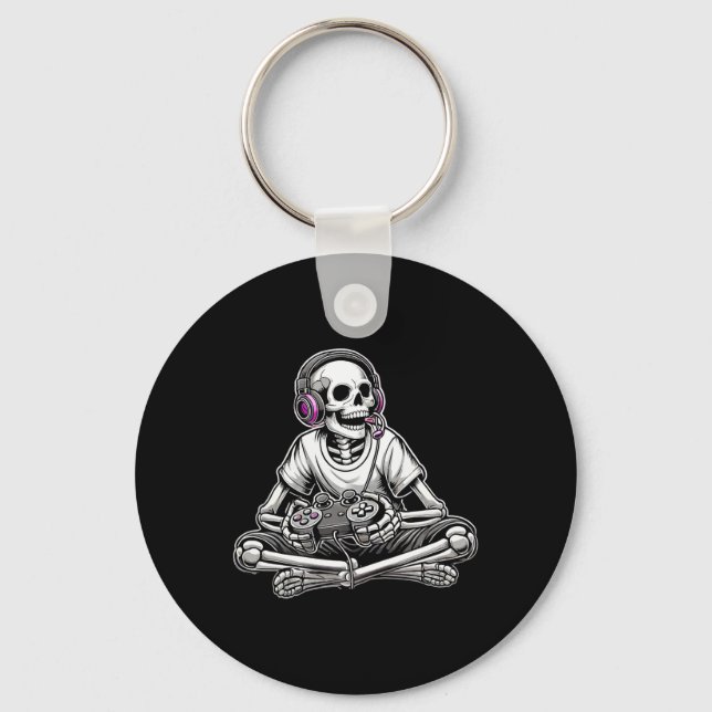 Skeleton Halloween  Key Ring (Front)