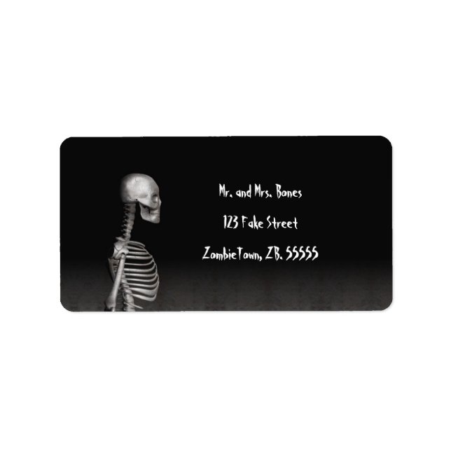 Skeleton - Halloween Labels (Front)