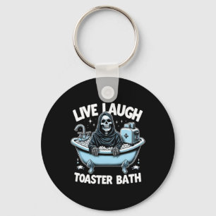 Skeleton Halloween Live Laugh Toaster Bath Design  Key Ring