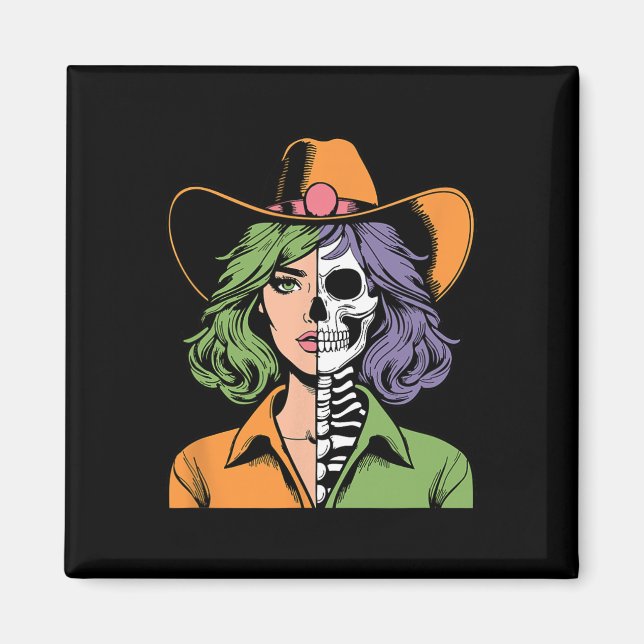 Skeleton Halloween  Magnet (Front)