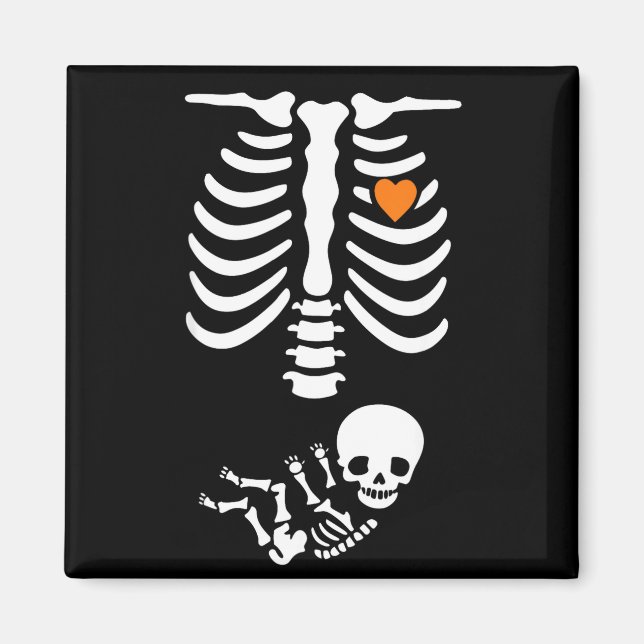 Skeleton Halloween Maternity Funny Pregnancy 2025  Magnet (Front)