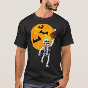 Skeleton Halloween Men Boys Baseball Halloween 1 T-Shirt