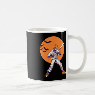 Skeleton Halloween Men Boys Baseball Halloween  Coffee Mug
