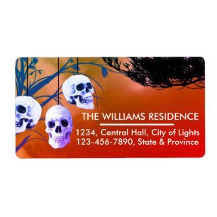 Skeleton Halloween Party Freaky Night Red