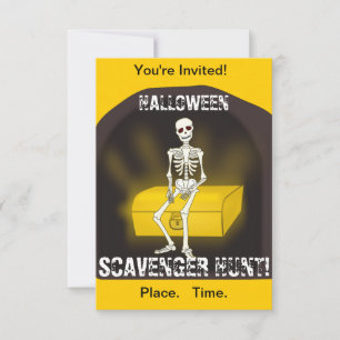 Skeleton Halloween Party Invitation