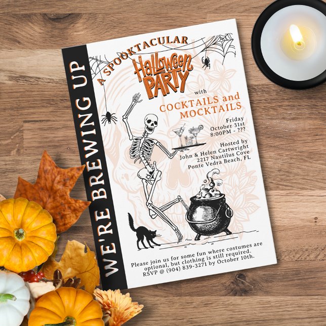 Skeleton Halloween Party Invitation (Creator Uploaded)