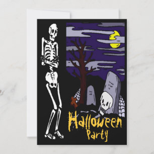 Skeleton Halloween Party Invitation