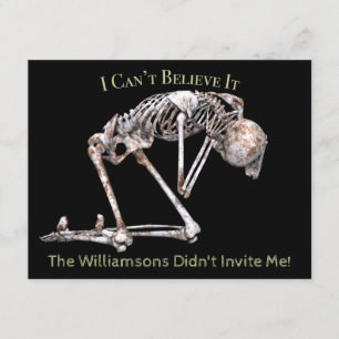 Skeleton Halloween Party Invite With Bloody Text