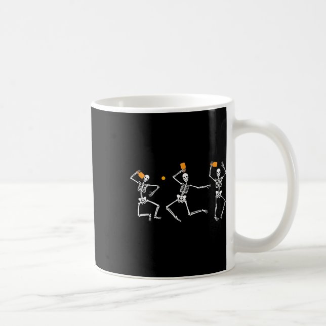 Skeleton Halloween Pickleball  Coffee Mug (Right)